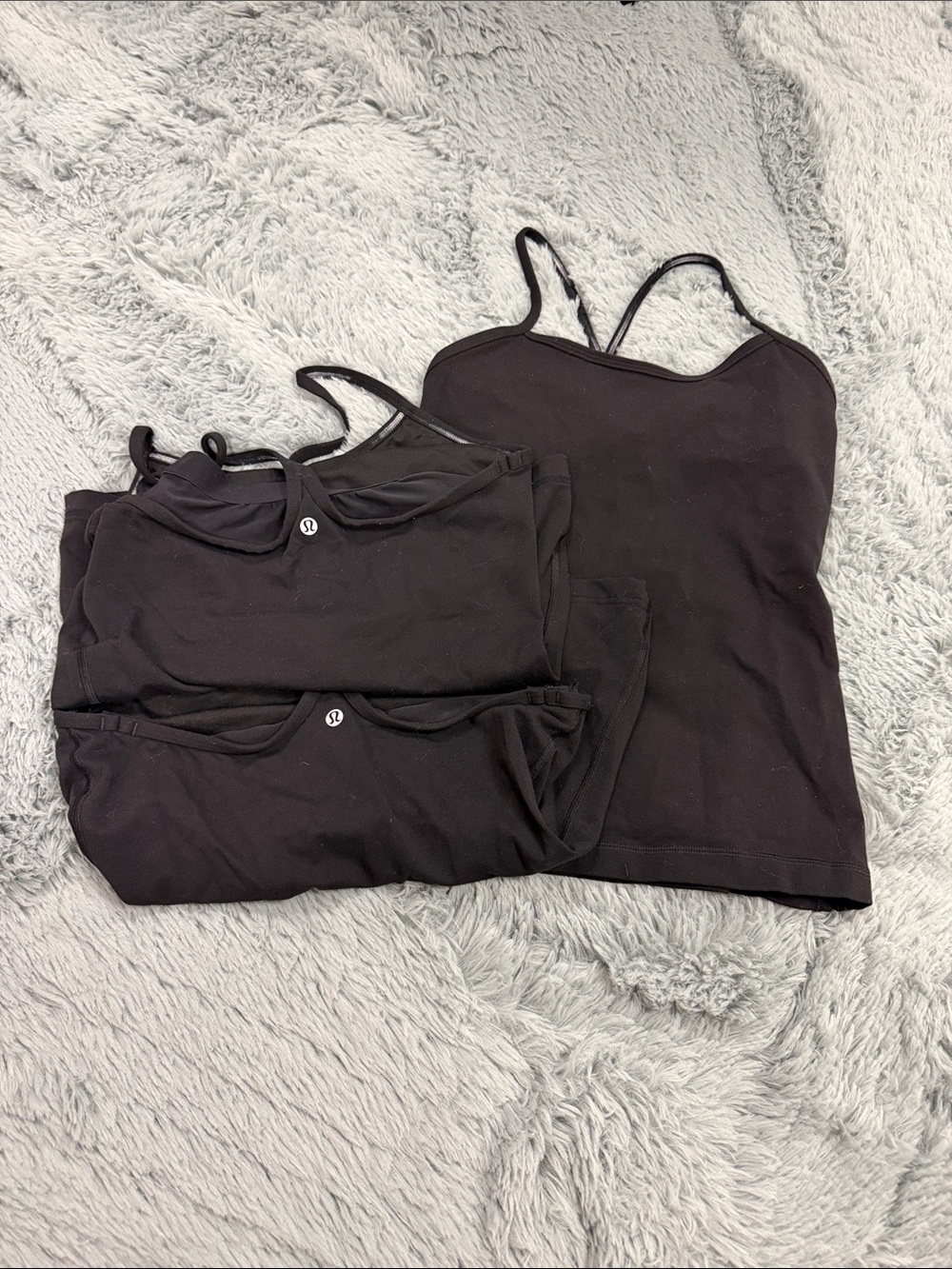 Lululemon (3 Piece BUNDLE) Racerback Strappy Black Tanks